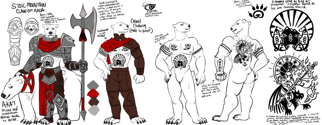 Fully lined Character design $300